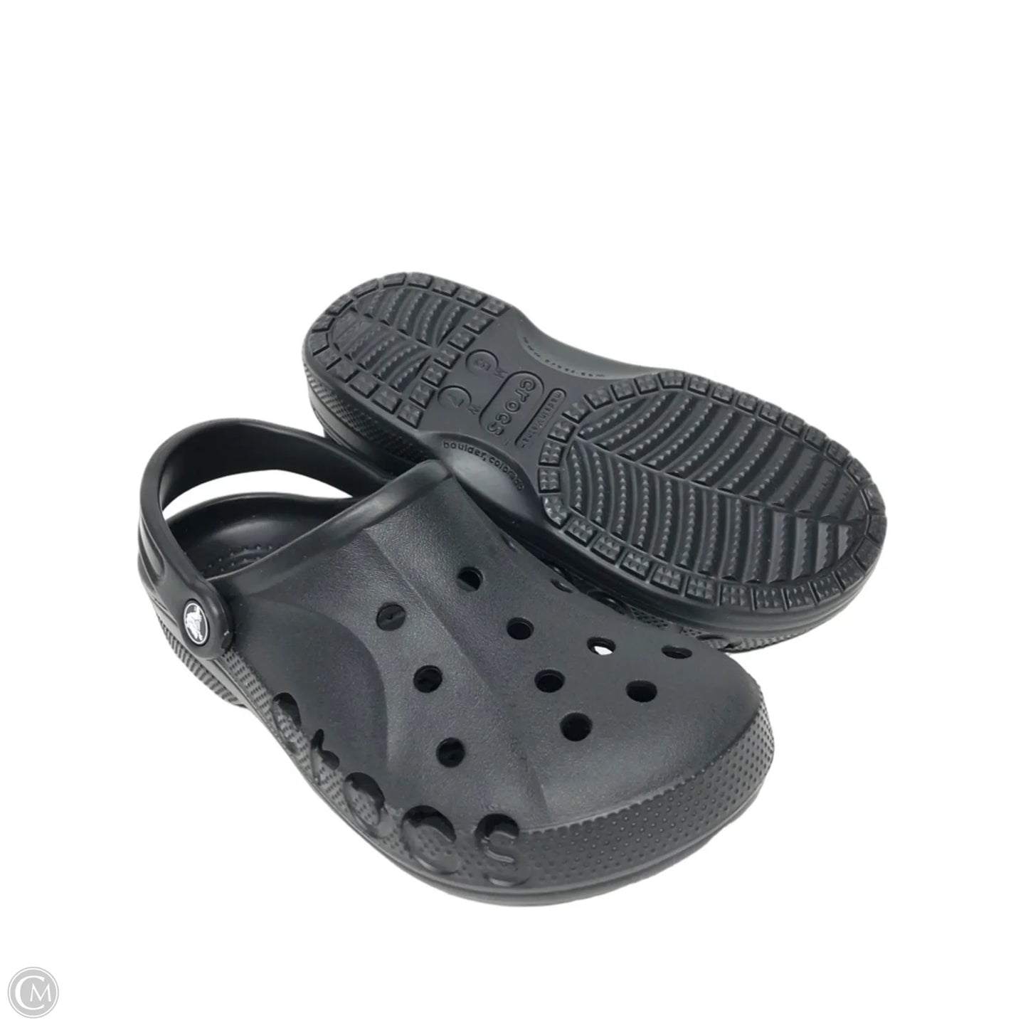 Shoes Flats By Crocs In Black, Size: 7