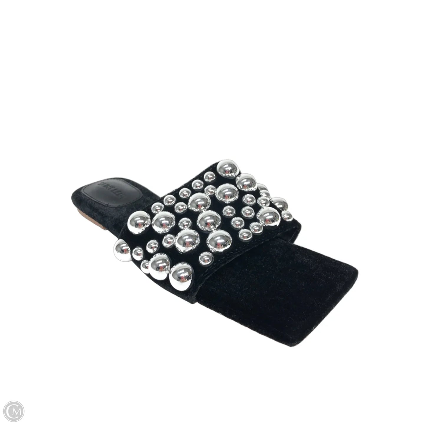 Sandals Flats By Clothes Mentor In Black & Gold, Size: 10