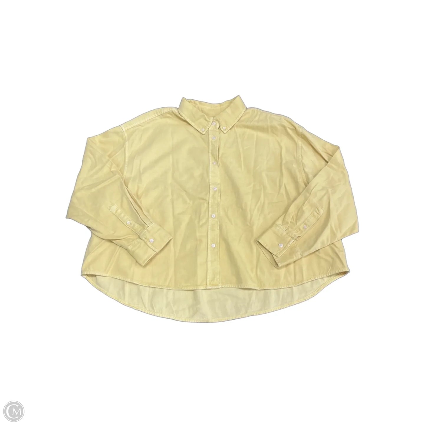 Jacket Shirt By Gap In Yellow, Size: Xl