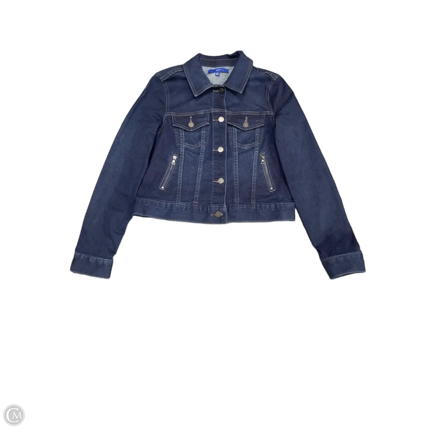 Jacket Denim By Apt 9 In Blue Denim, Size: S