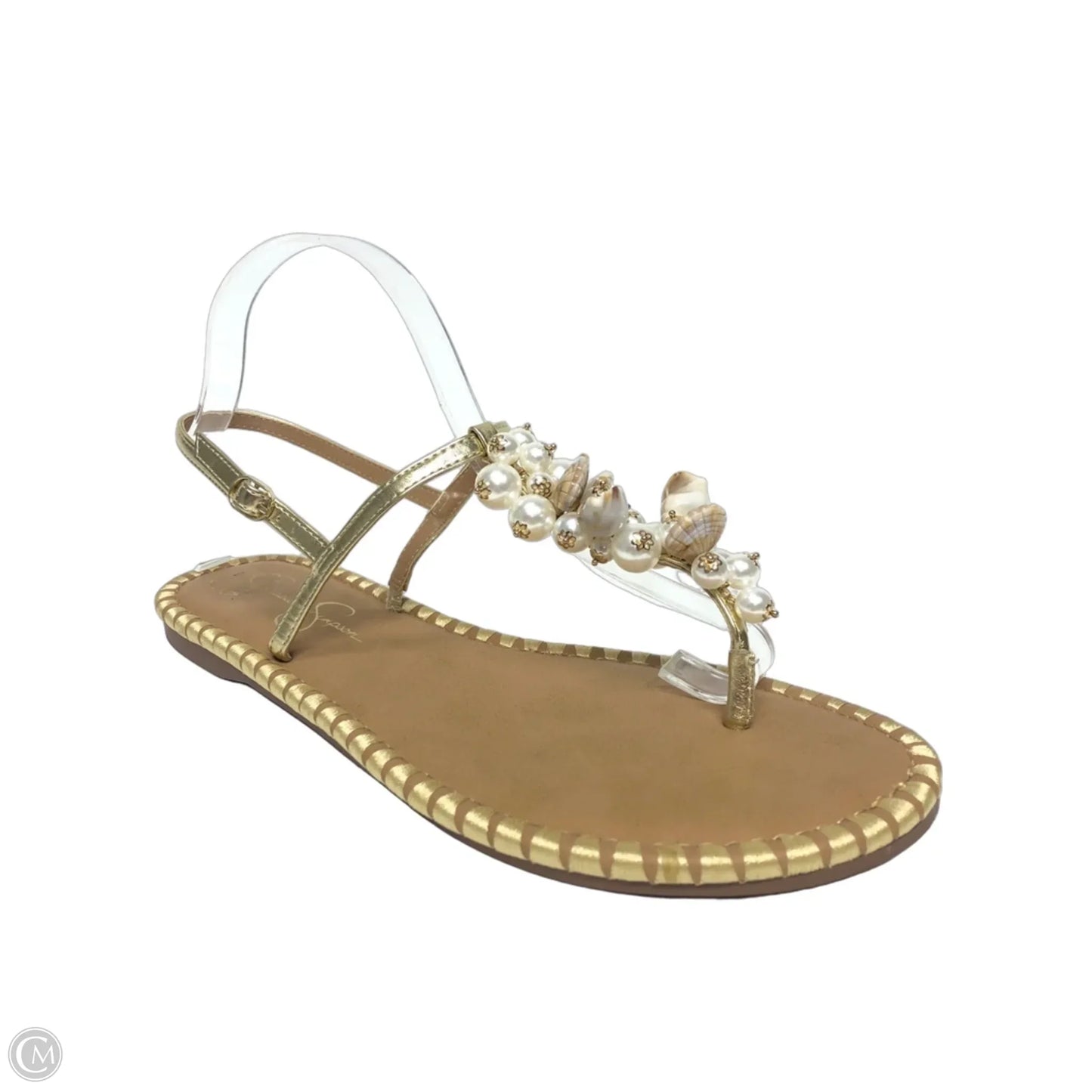 Sandals Flats By Jessica Simpson In Gold, Size: 9