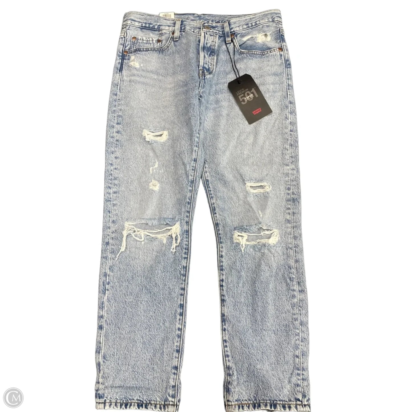 Jeans Straight By Levis In Blue Denim, Size: 8
