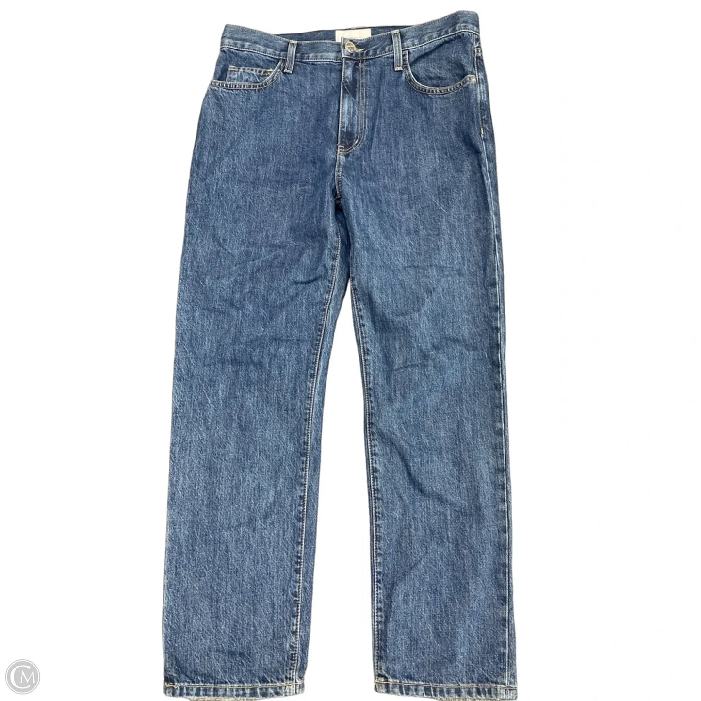 Jeans Straight By Current/elliott In Blue Denim, Size: 10