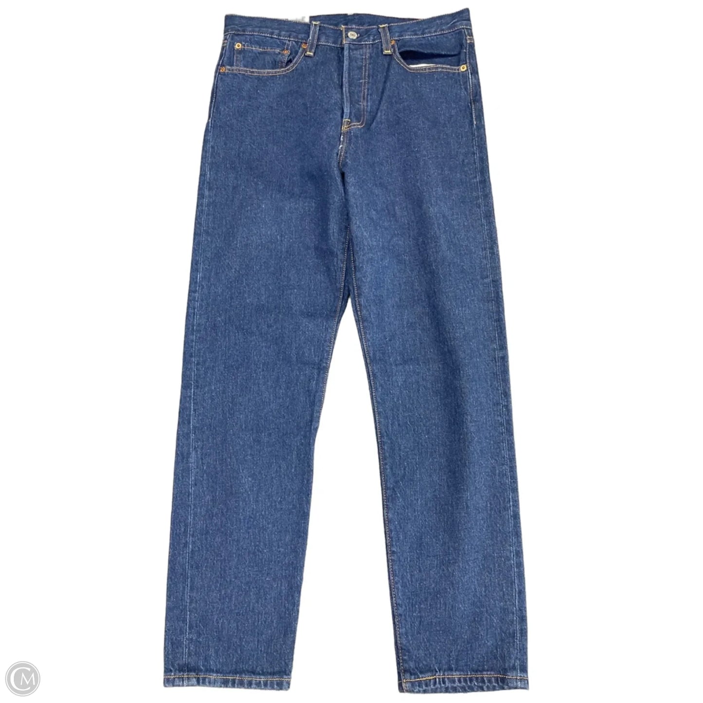 Jeans Straight By Levis In Blue Denim, Size: 10