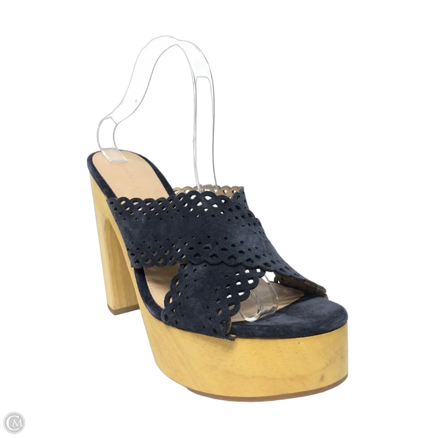Sandals Heels Block By Veronica Beard In Navy, Size: 11