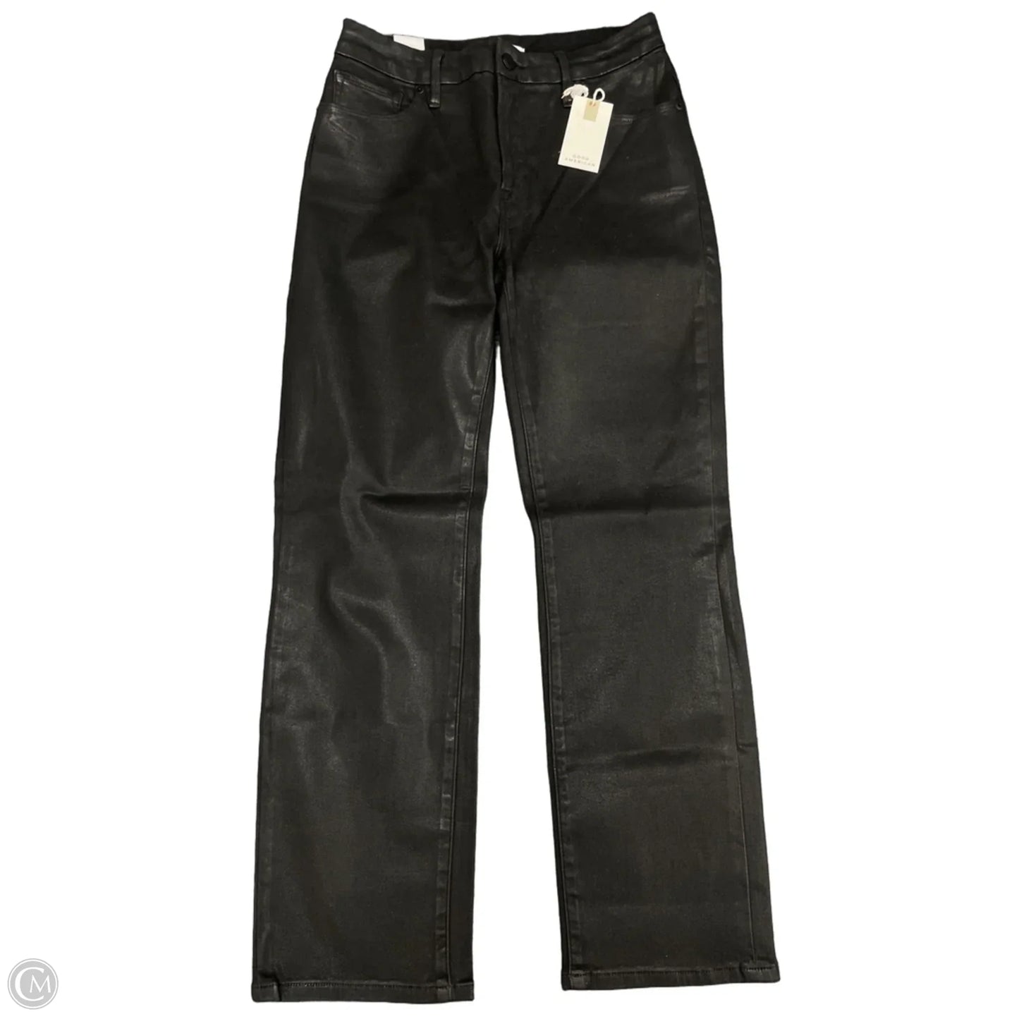 Jeans Straight By Good American In Black, Size: 8