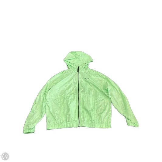 Jacket Windbreaker By Dkny In Green, Size: M
