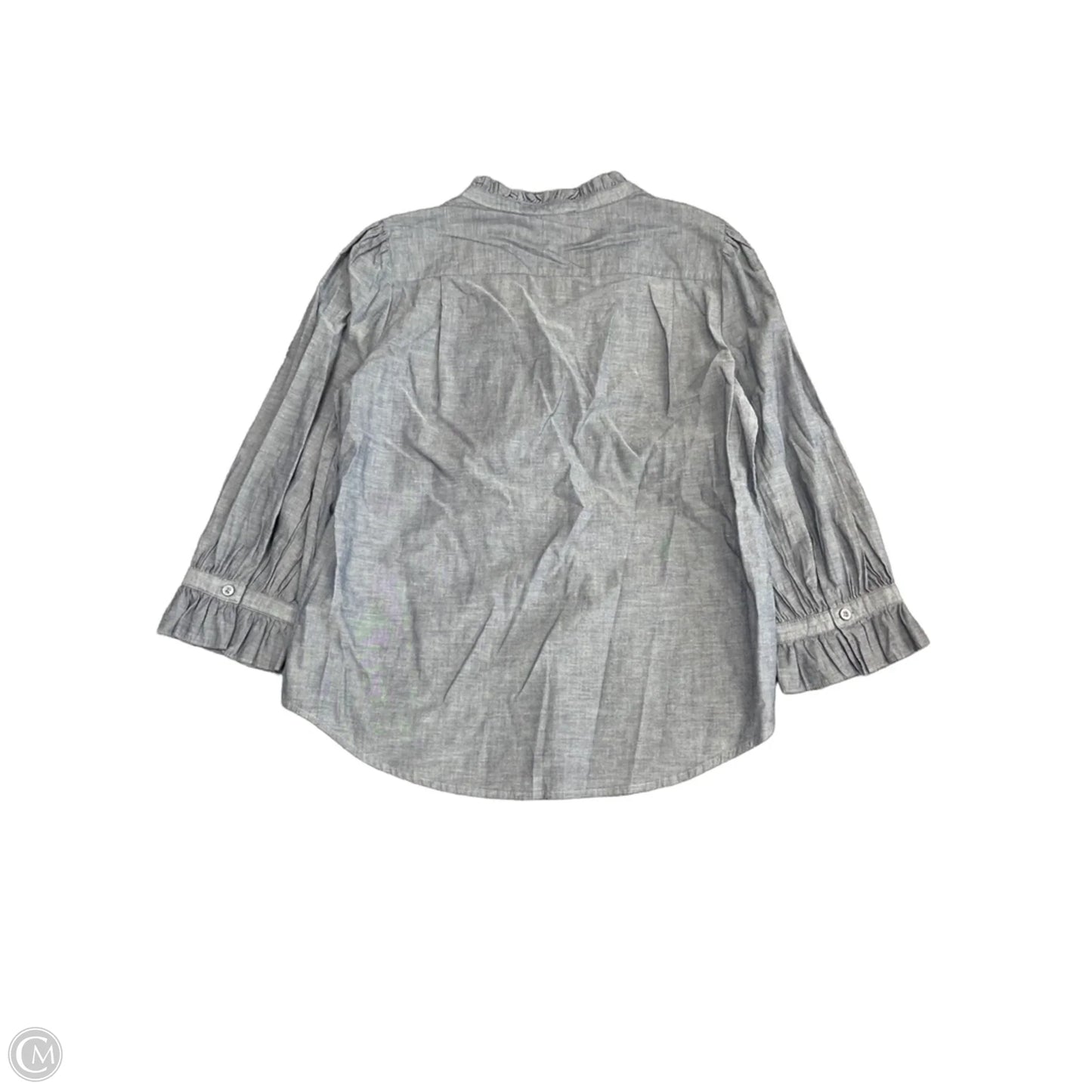 Blouse Designer By Karl Lagerfeld In Blue, Size: S