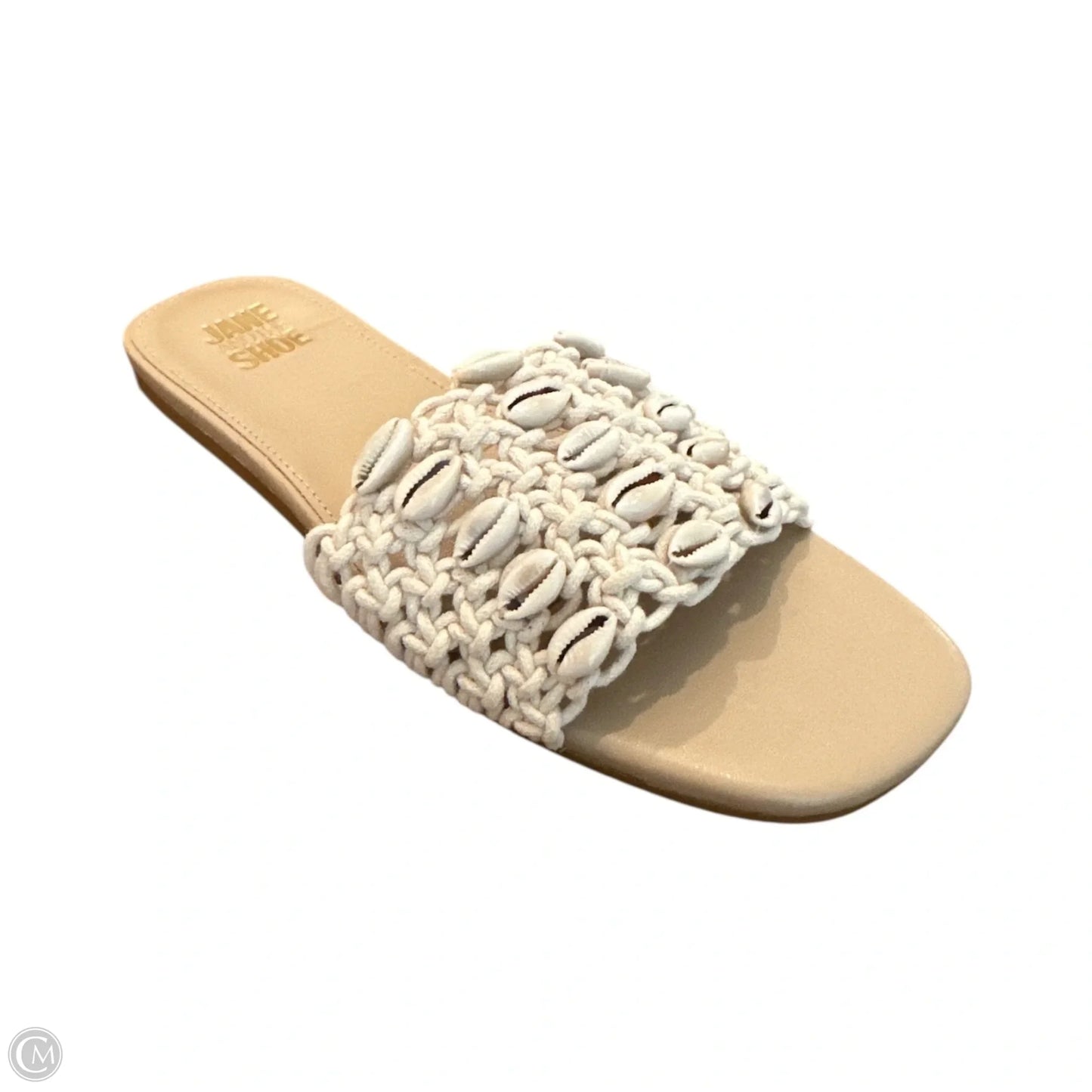 Sandals Flats By Clothes Mentor In Cream, Size: 6.5