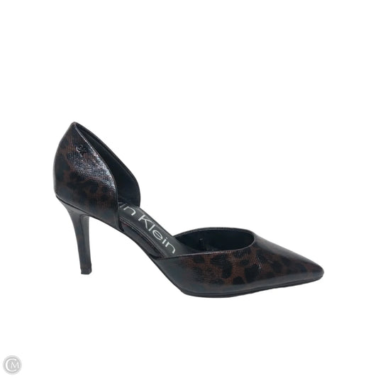 Shoes Heels Block By Calvin Klein In Animal Print, Size: 10