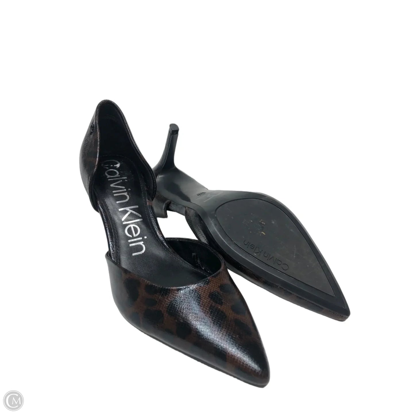 Shoes Heels Block By Calvin Klein In Animal Print, Size: 10
