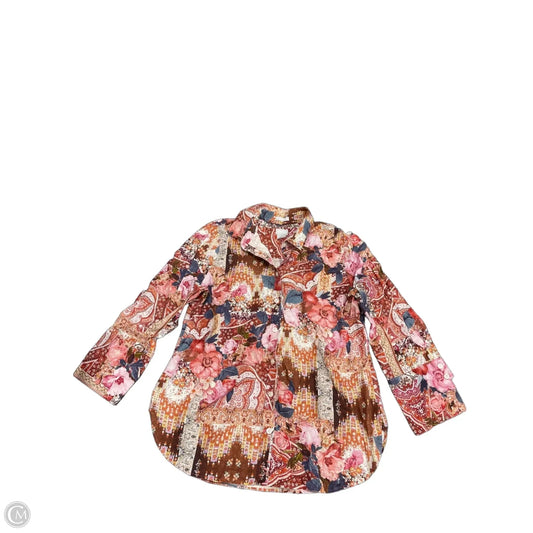 Top 3/4 Sleeve By Chicos In Multi-colored, Size: 6