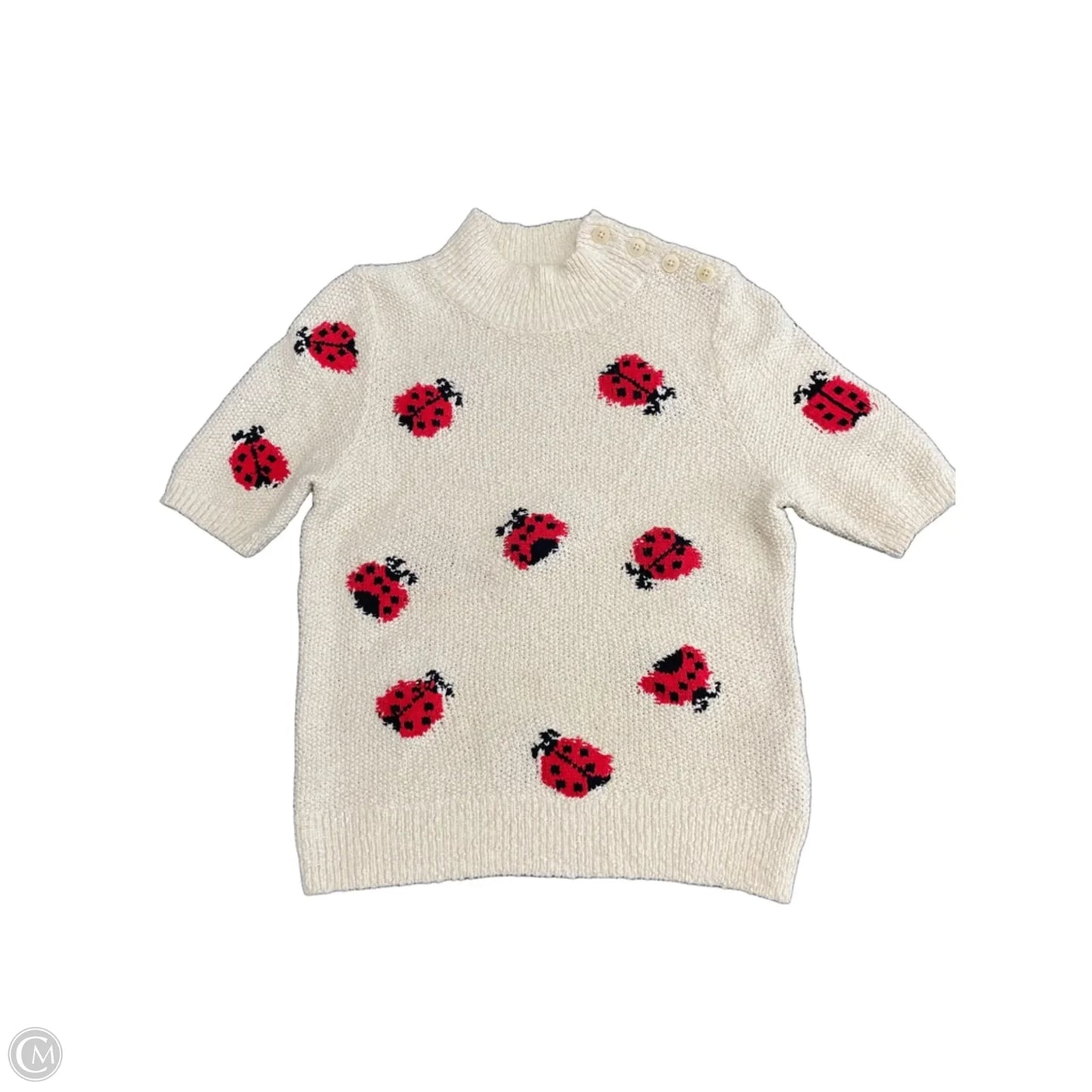 Sweater Short Sleeve By Maeve In Beige, Size: S