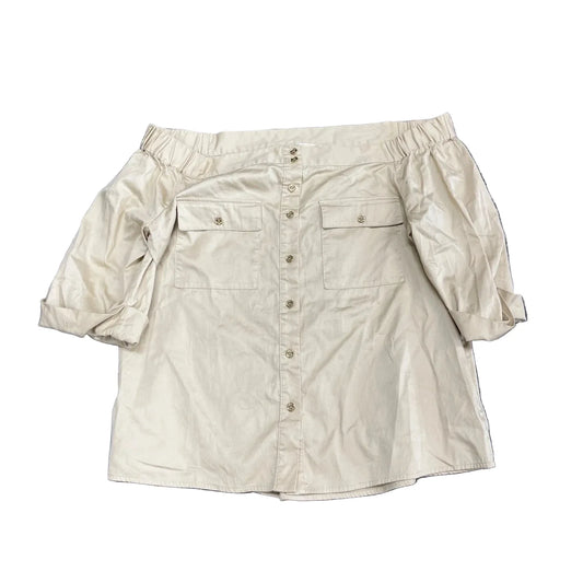Top Short Sleeve By Michael By Michael Kors In Tan, Size: L