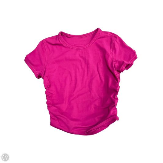 Athletic Top Short Sleeve By Lululemon In Pink, Size: S