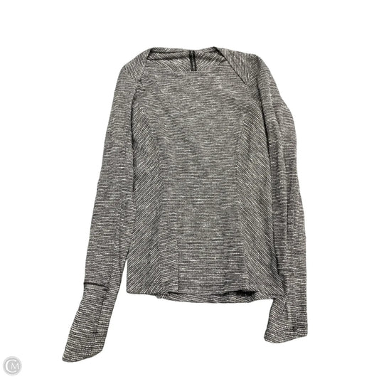 Athletic Top Long Sleeve Crewneck By Lululemon In Grey, Size: 4