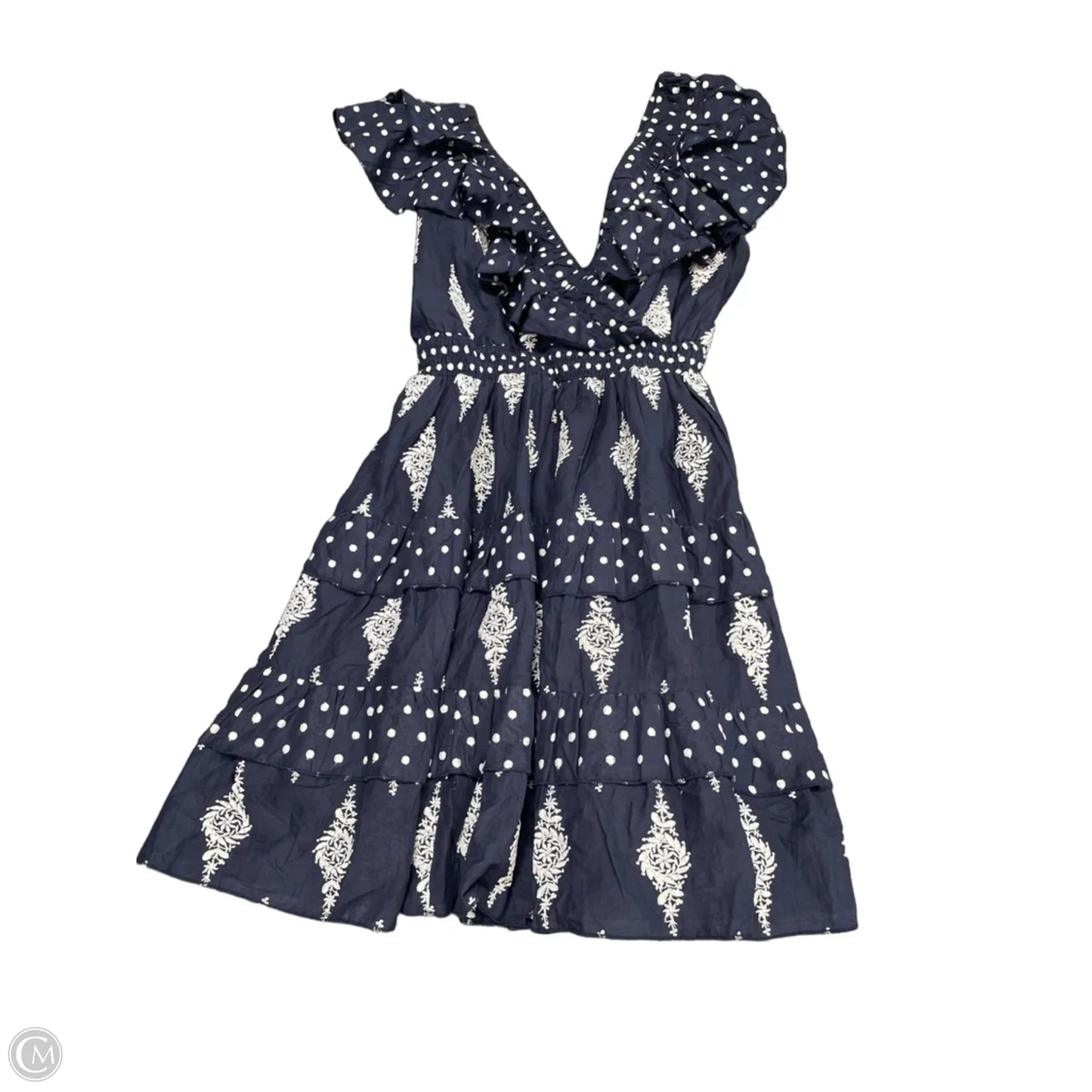 Dress Casual Short By Cmc In Blue & White, Size: S