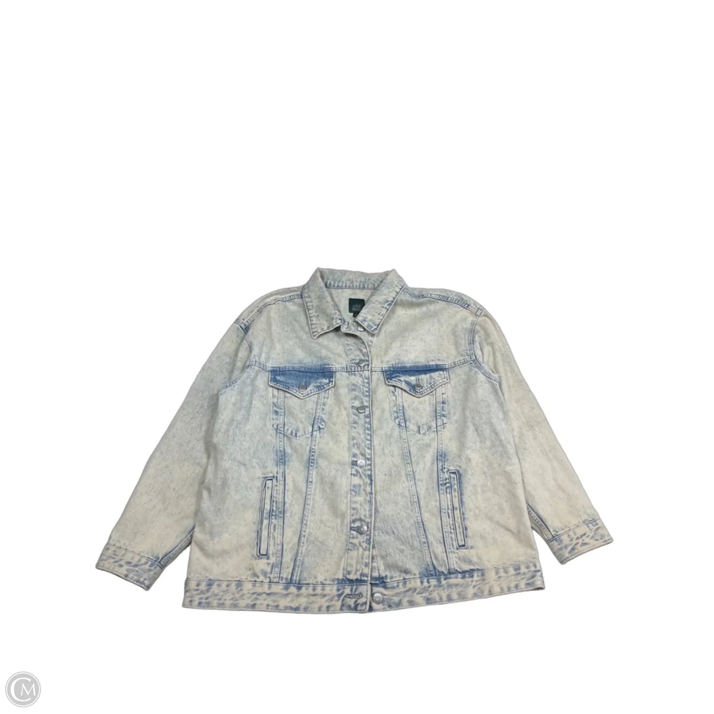 Jacket Denim By Wild Fable In Blue & Cream, Size: Xxl