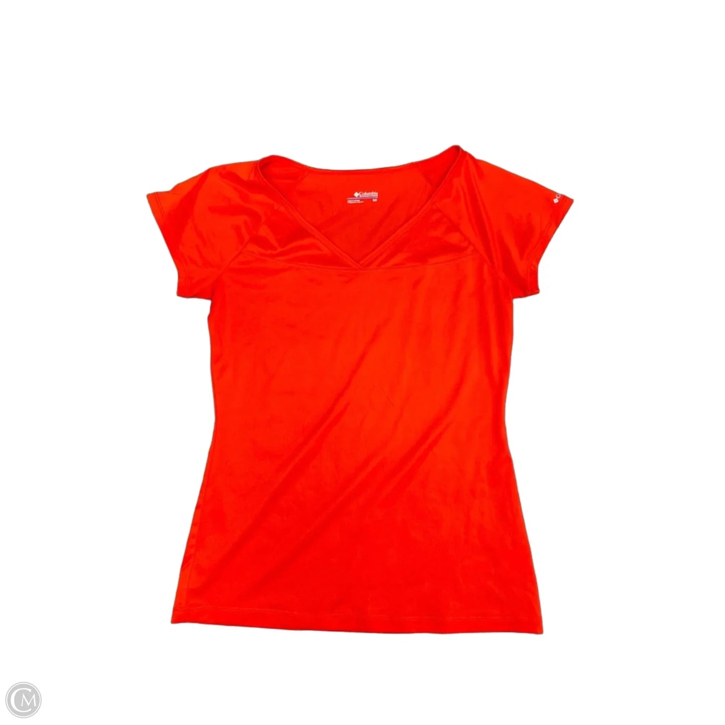 Athletic Top Short Sleeve By Columbia In Red, Size: S