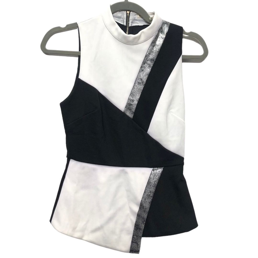 Black & White Top Sleeveless Mustard Seed, Size S