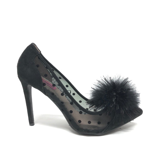 Black Shoes Heels Stiletto Betsey Johnson, Size 9