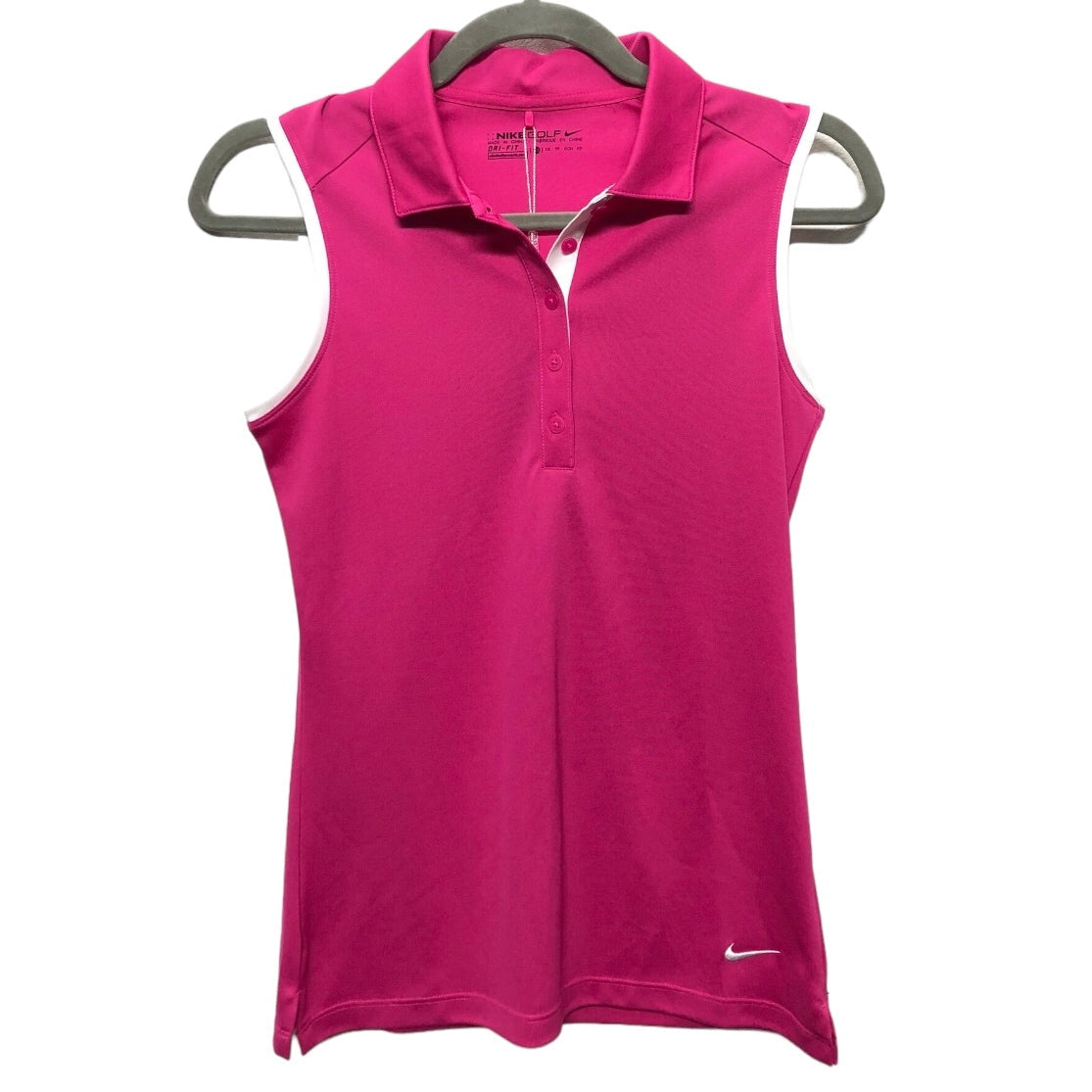 Athletic Tank Top By Nike In Pink & White, Size: Xs