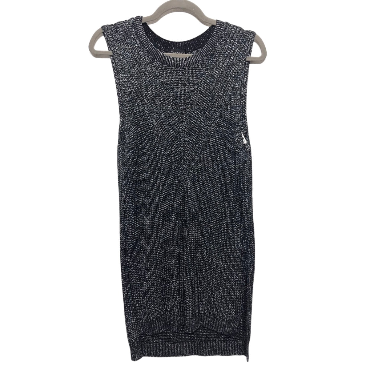 Top Sleeveless By Top Shop In Black & Silver, Size: 4