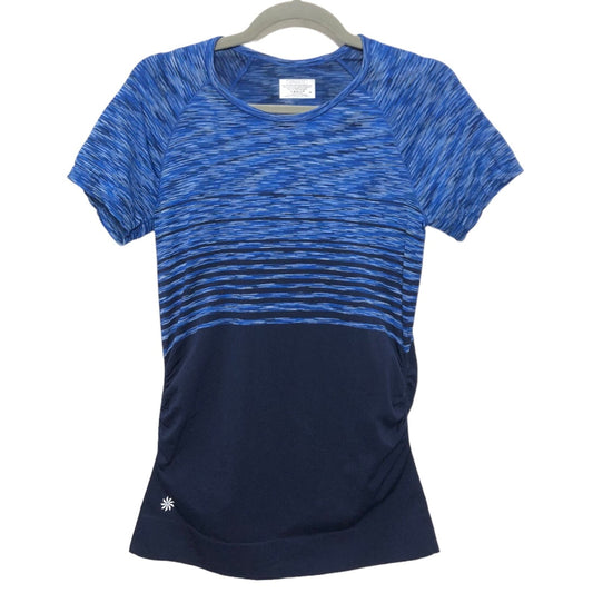 Blue Athletic Top Short Sleeve Athleta, Size M