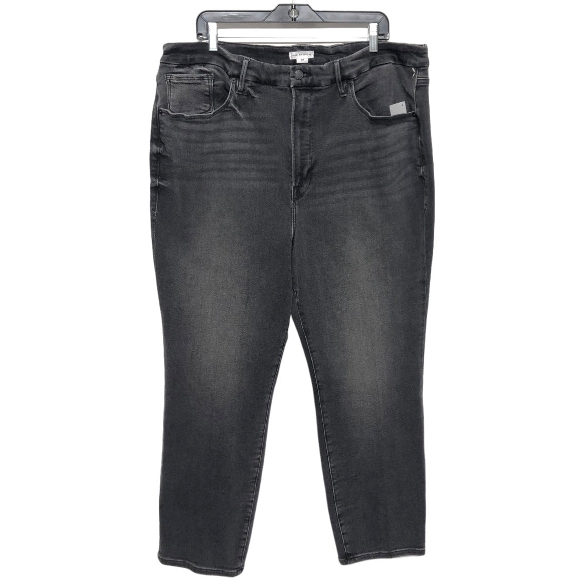 Black Denim Jeans Straight Good American, Size 3x
