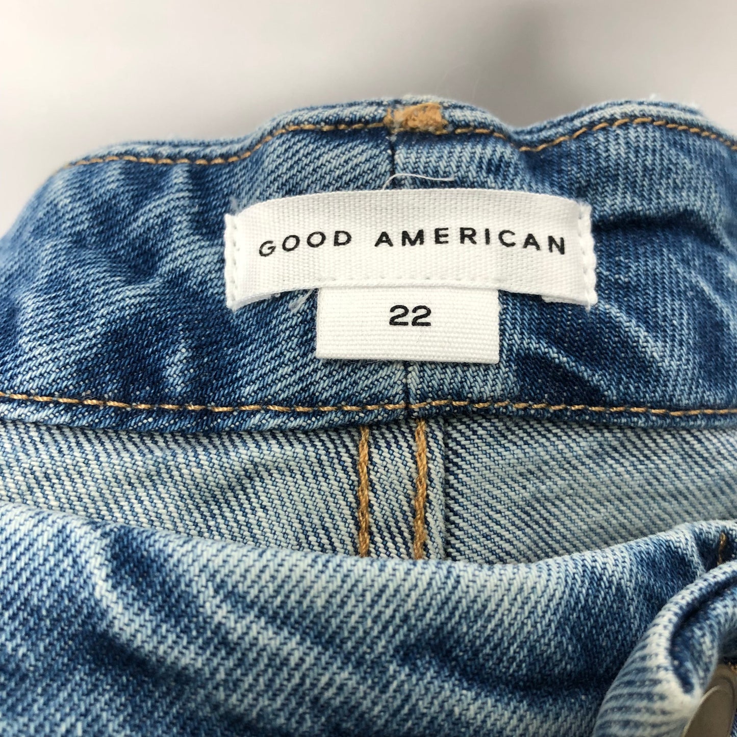 Blue Denim Jeans Straight Good American, Size 22