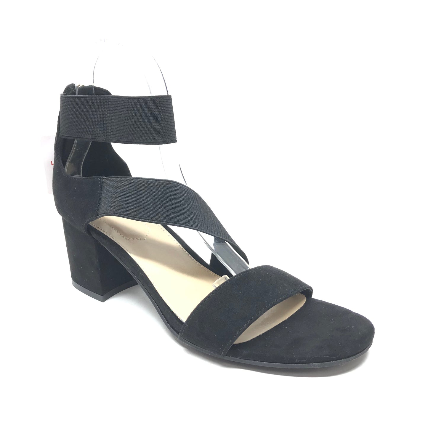 Black Sandals Heels Block Liz Claiborne, Size 8.5