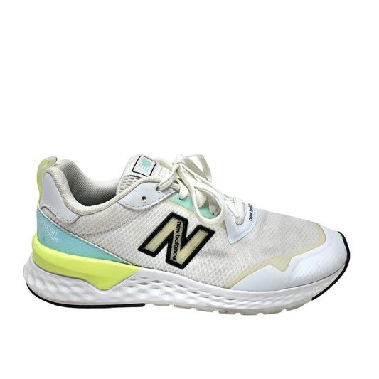 Shoes Athletic By New Balance In White & Yellow, Size: 7