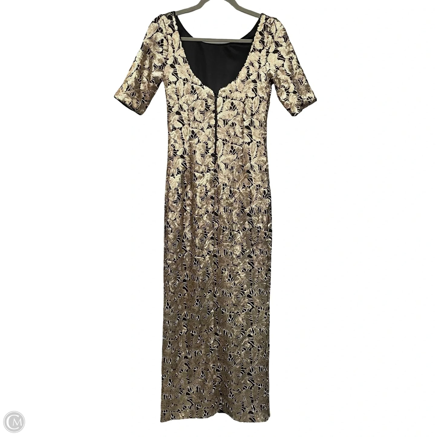Dress Casual Maxi By Laundry In Black & Gold, Size: 2