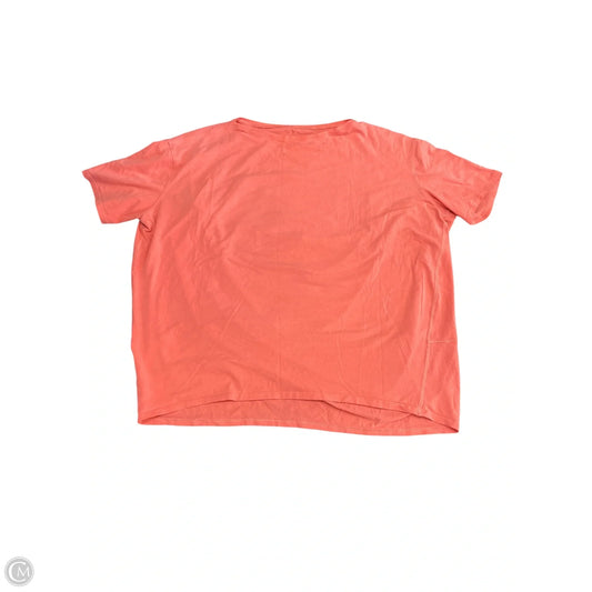 Athletic Top Short Sleeve By Lululemon In Coral, Size: Xl