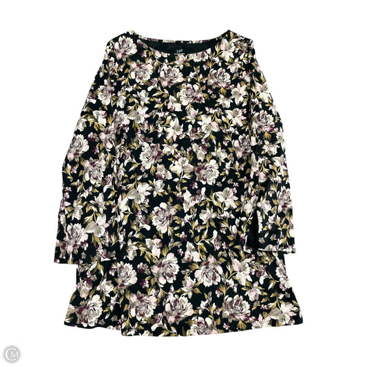 Tunic Long Sleeve By J. Jill In Floral Print, Size: 1x