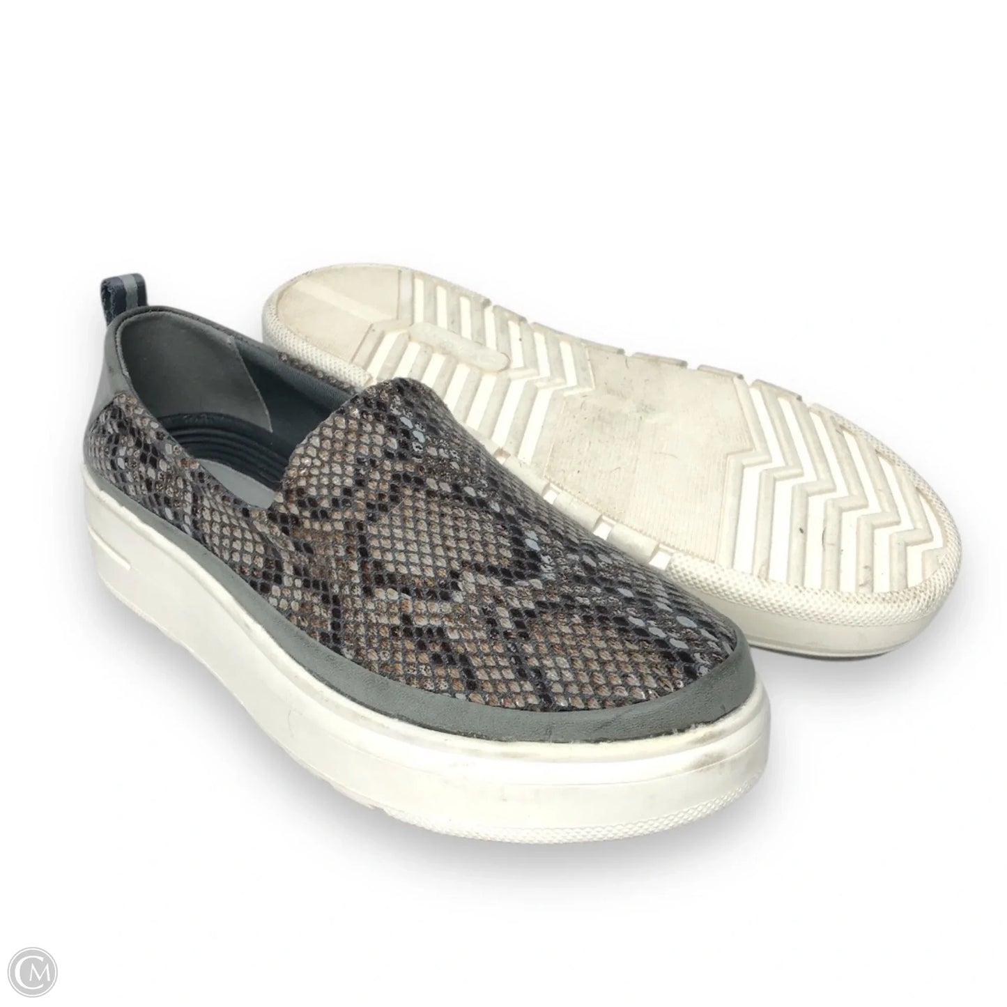 Shoes Heels Platform By Bare Traps In Snakeskin Print, Size: 8.5