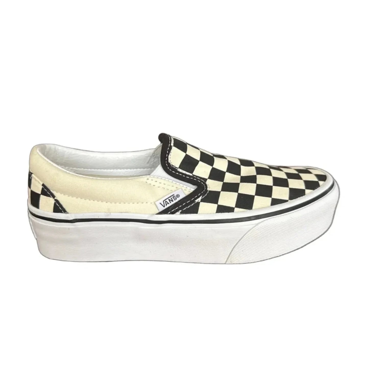 Shoes Sneakers By Vans In Black & White, Size: 5