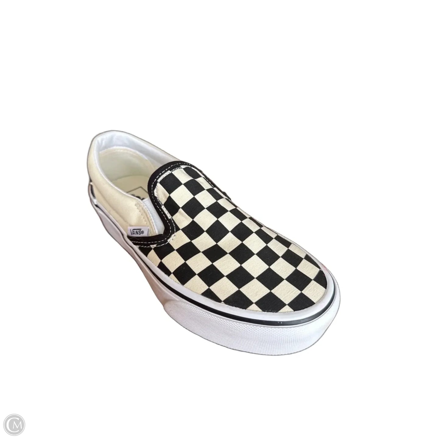Shoes Sneakers By Vans In Black & White, Size: 5