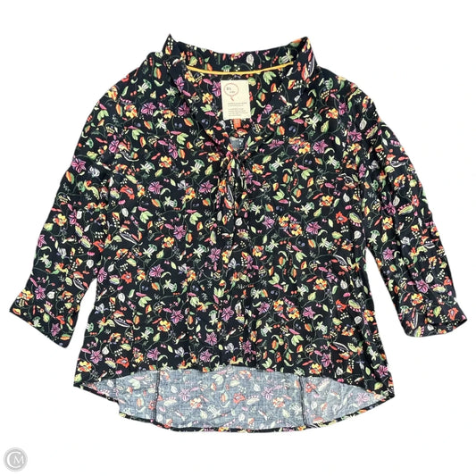 Top 3/4 Sleeve By Anthropologie In Navy, Size: 12