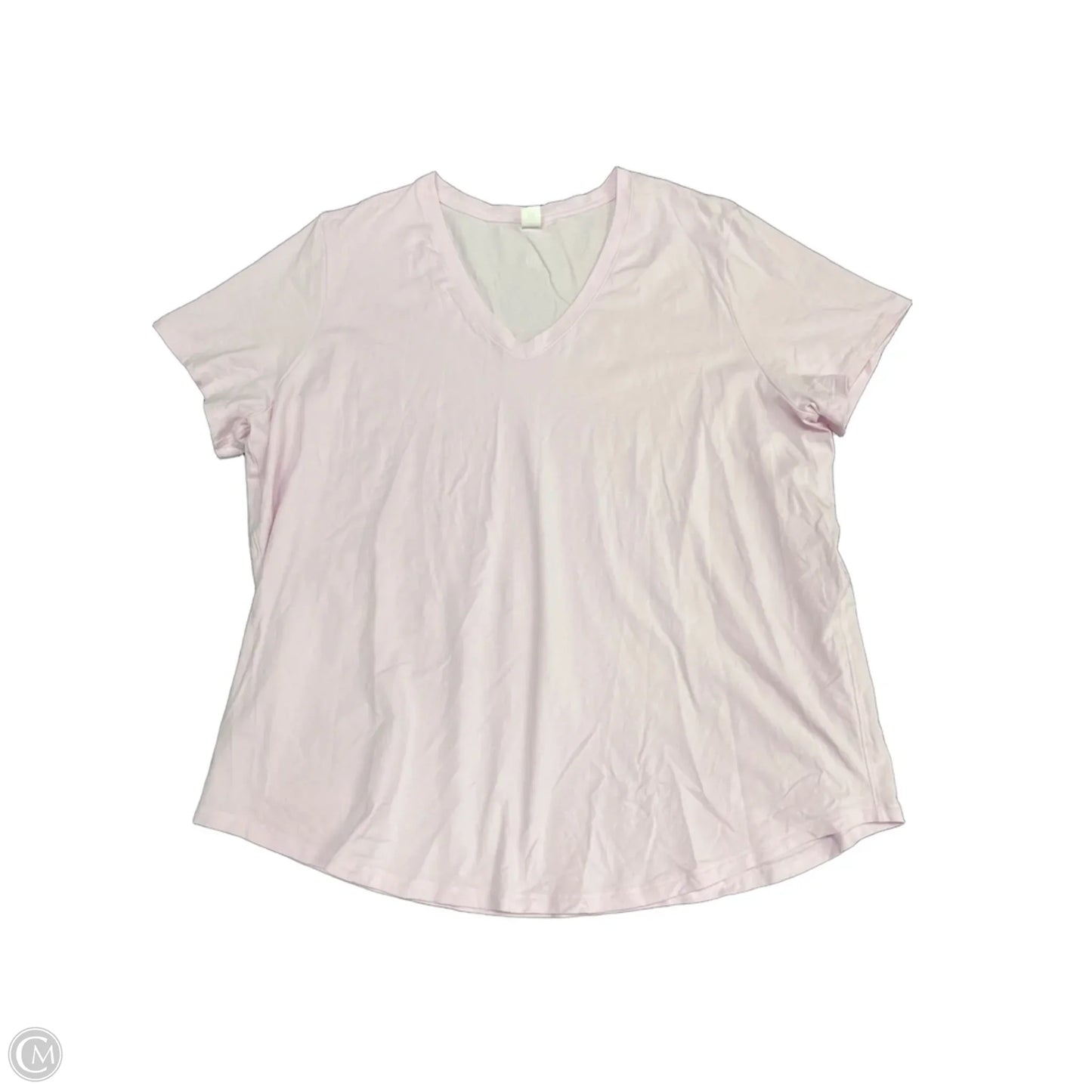 Athletic Top Short Sleeve By Lululemon In Pink, Size: 18