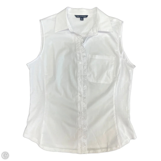 Top Sleeveless By Zac And Rachel In White, Size: Xl