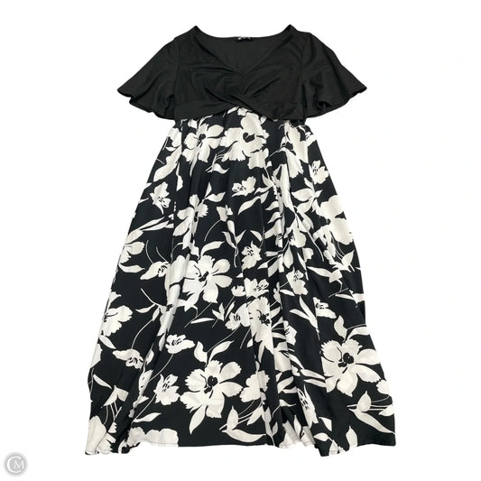 Dress Casual Midi By Bloomchic In Black & White, Size: 10