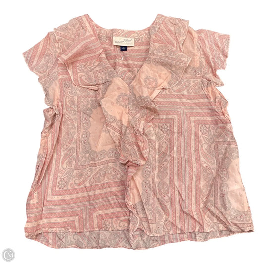 Top Short Sleeve By Universal Thread In Pink, Size: S
