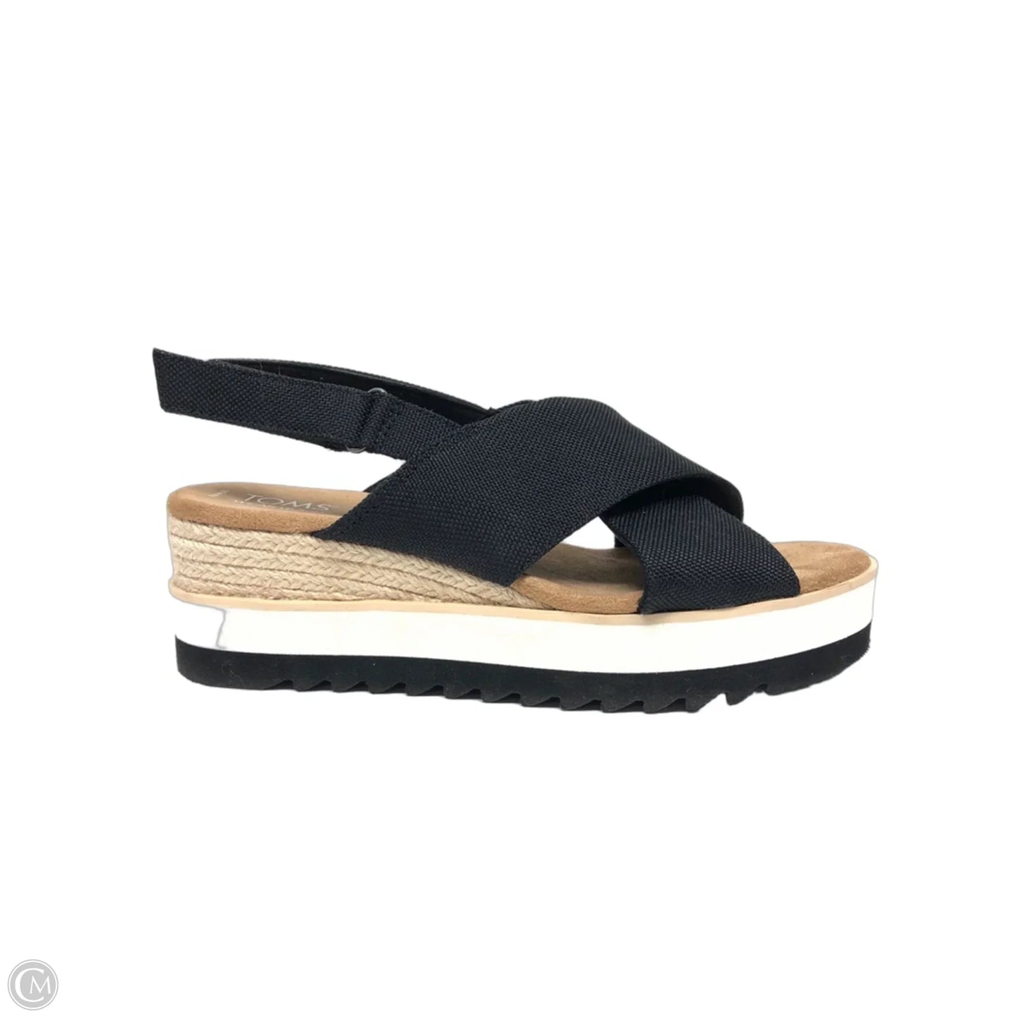 Sandals Heels Platform By Toms In Black, Size: 8.5