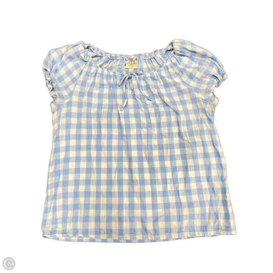 Top Short Sleeve By St Johns Bay In Blue & White, Size: L