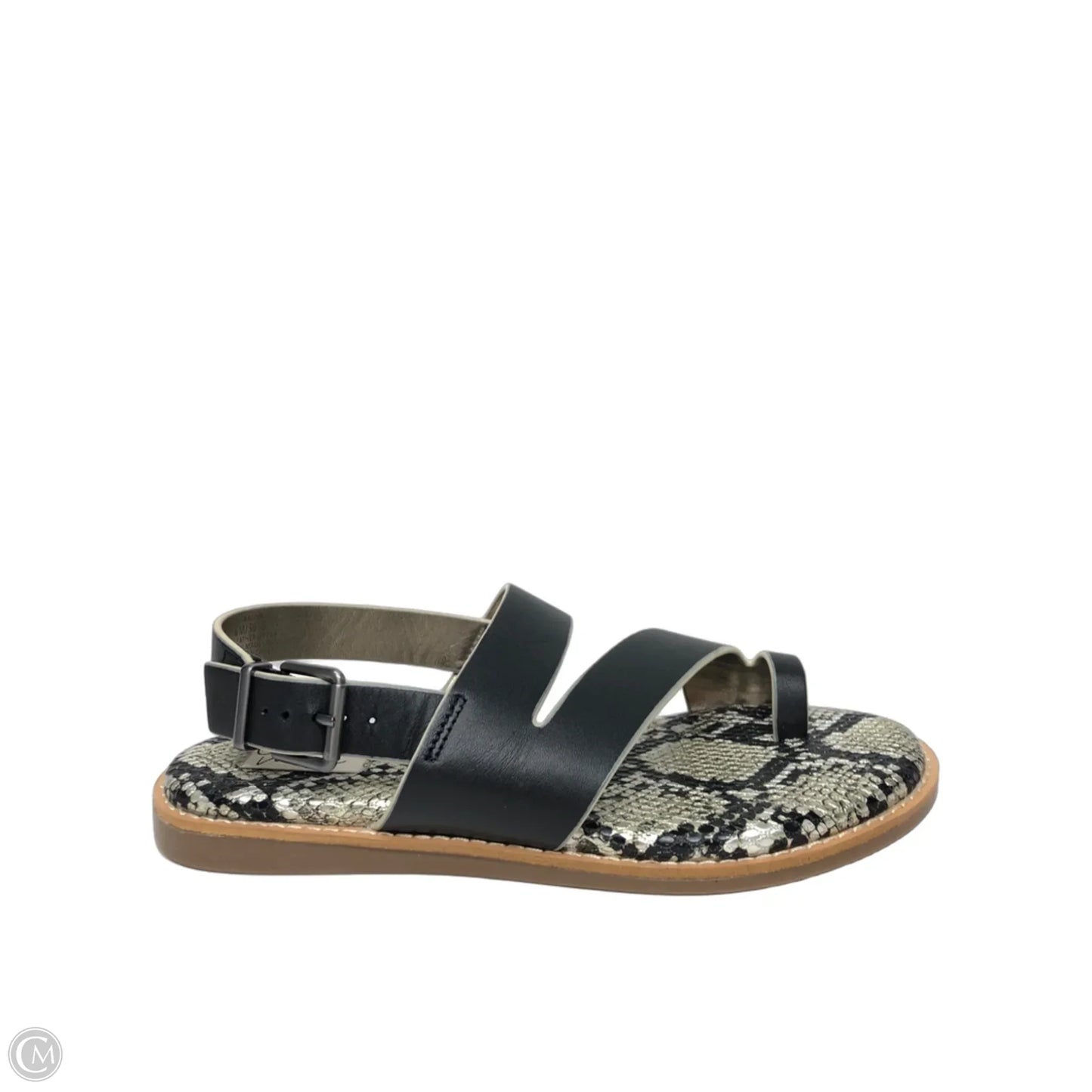 Sandals Flats By Crown Vintage In Snakeskin Print, Size: 6
