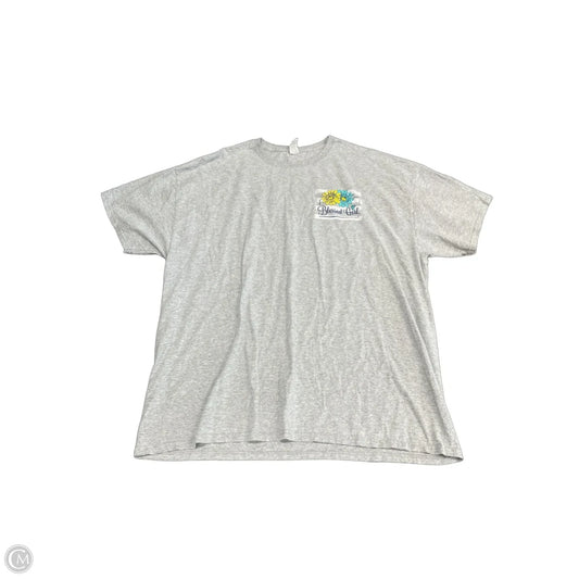 Top Short Sleeve Basic By Fruit Of The Loom In Grey, Size: 2x