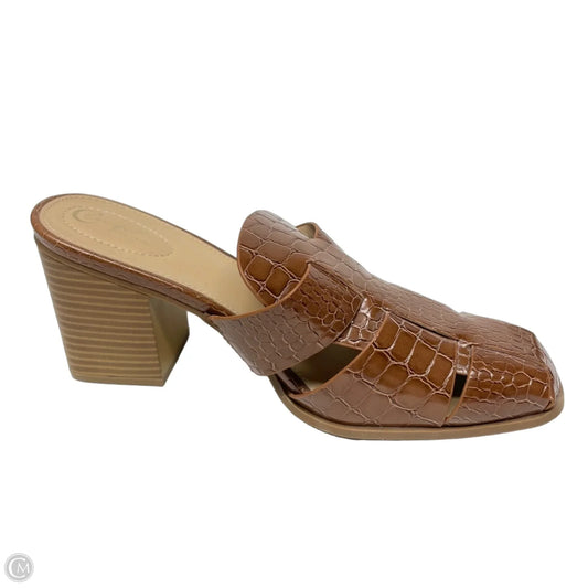 Shoes Heels Block By Cato In Brown, Size: 11