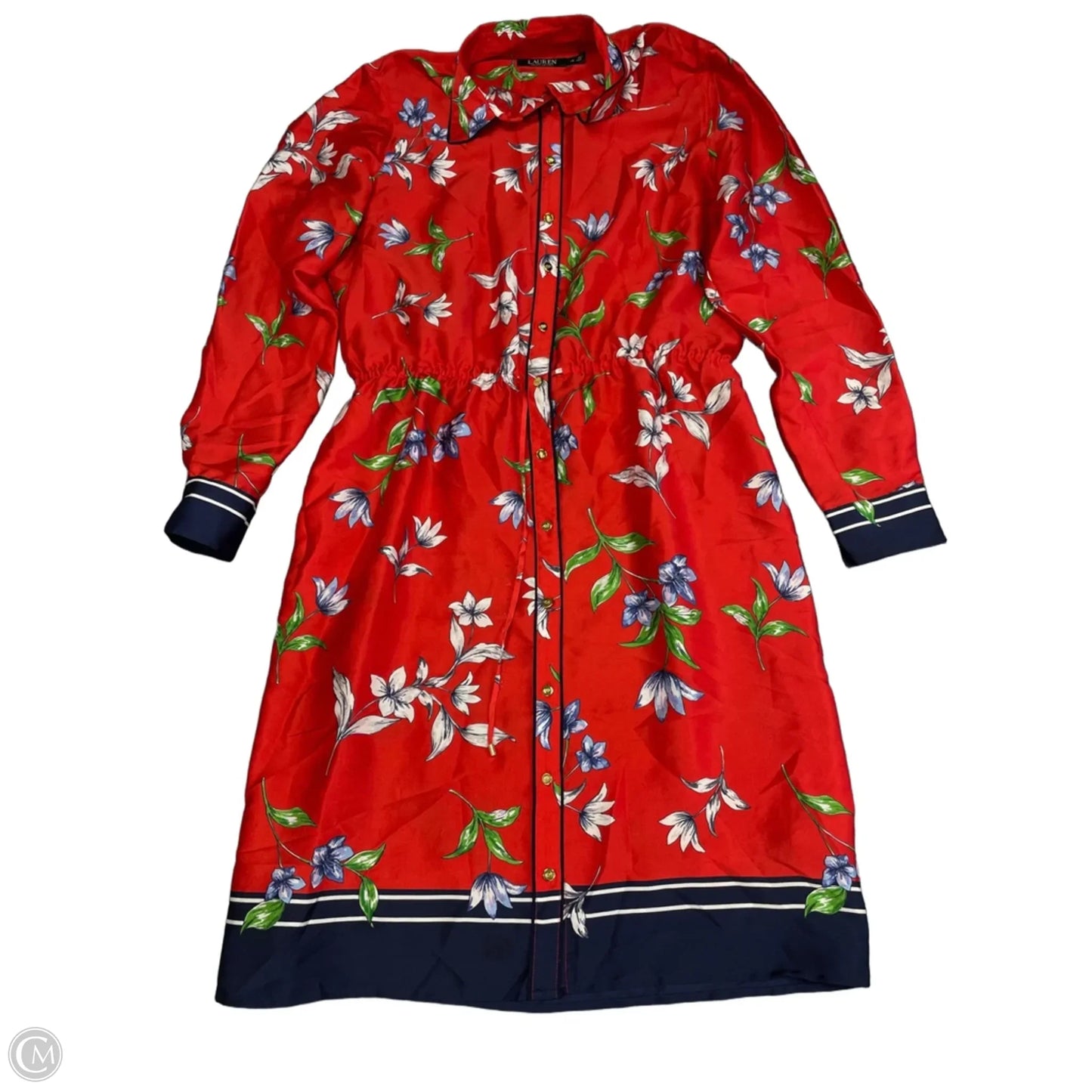 Dress Casual Midi By Lauren By Ralph Lauren In Red, Size: 10