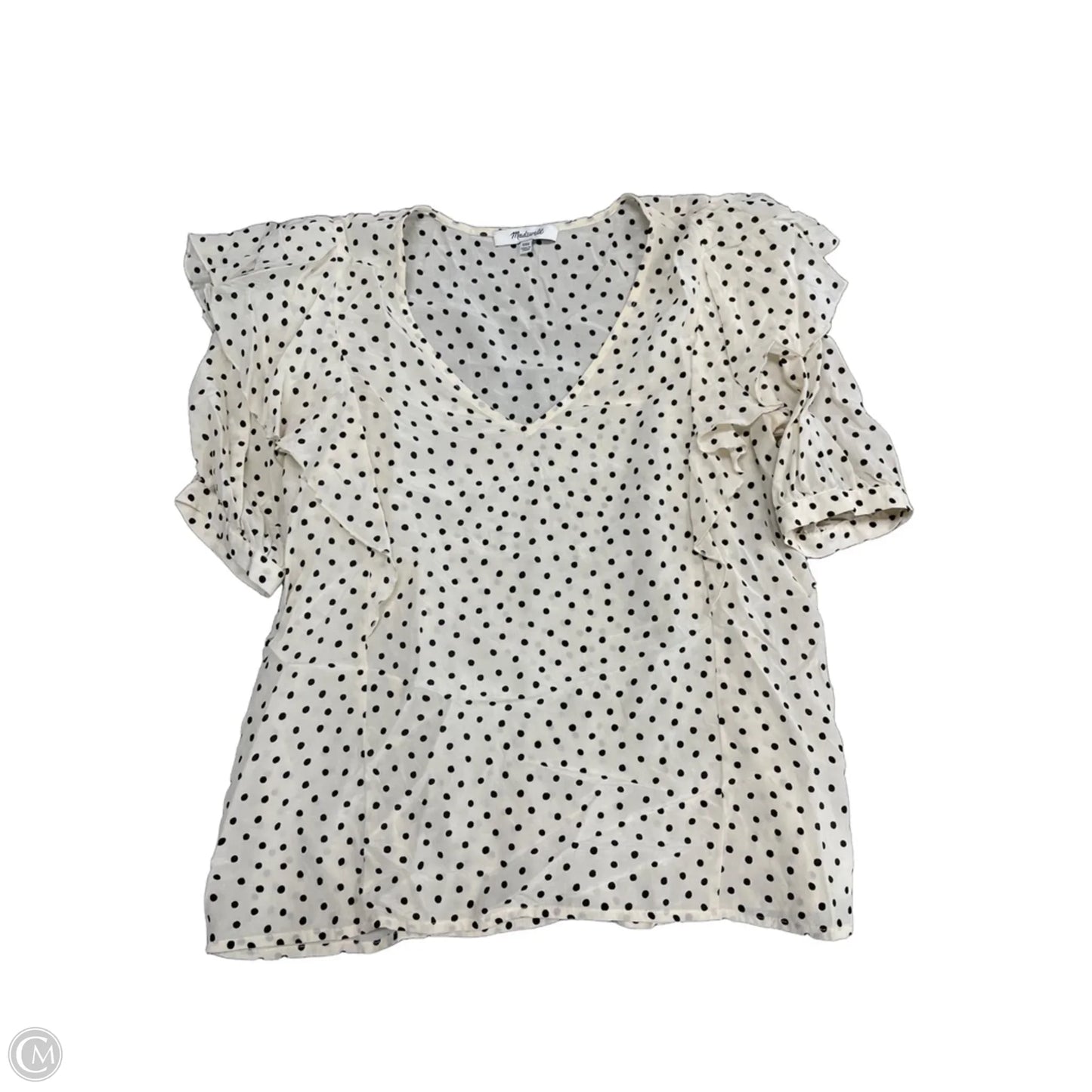 Top Short Sleeve By Madewell In Cream, Size: Xxs